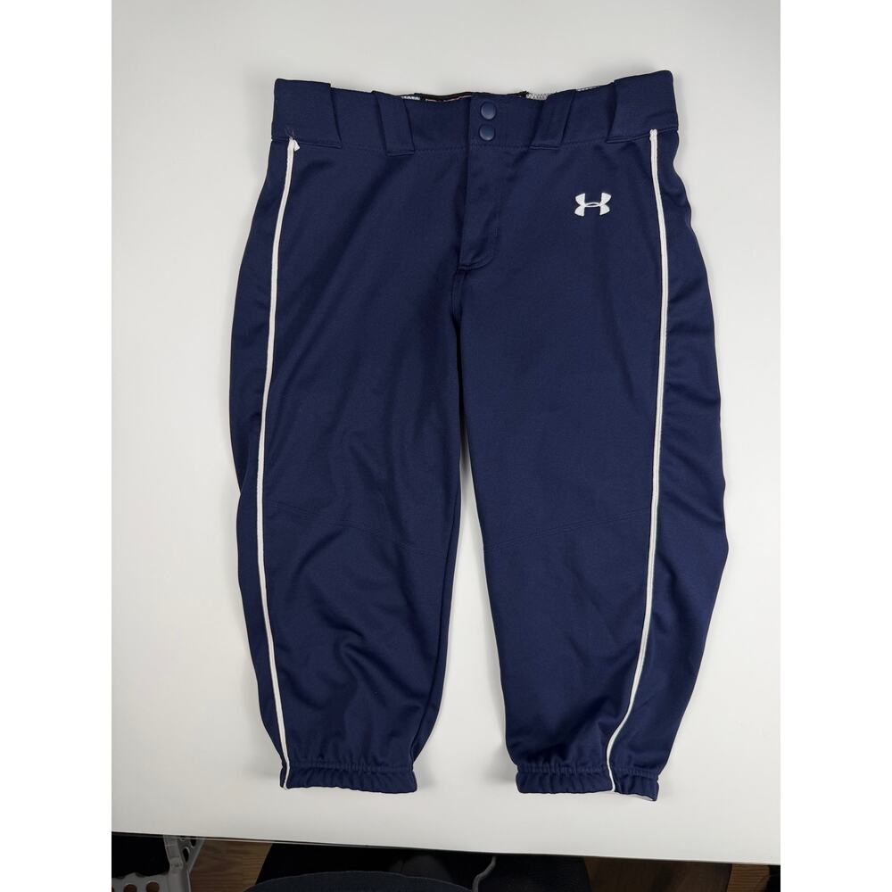 Under Armour Authentic Boys Baseball Pants Navy Blue Knicker Style Athletic MD